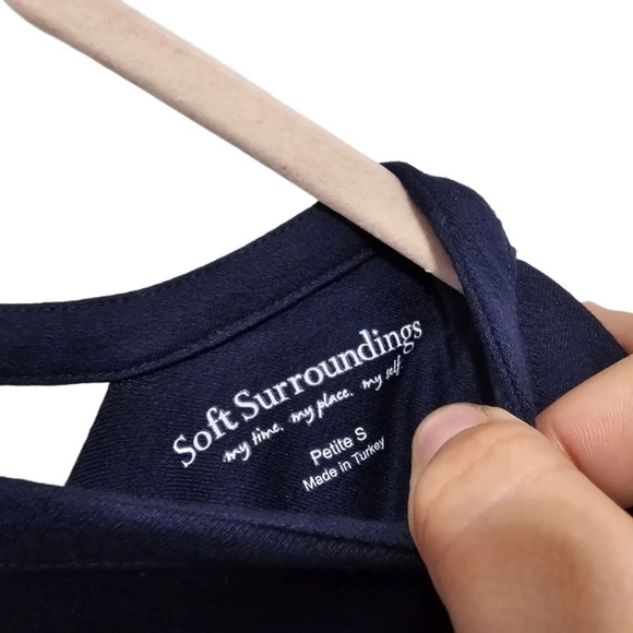 Soft Surroundings Sloane Navy Blue Maxi Dress - Picture 4 of 10